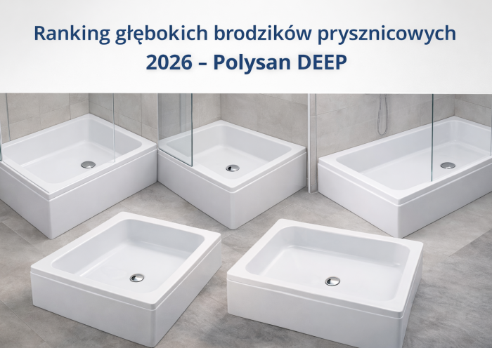 Brodziki prysznicowe Polysan DEEP 2026