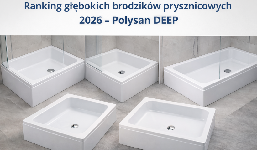 Brodziki prysznicowe Polysan DEEP 2026