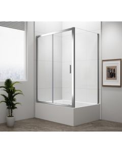 Prostokątna kabina prysznicowa Deep o wymiarach 130 na 75 centymetrów z czystym szkłem Polysan