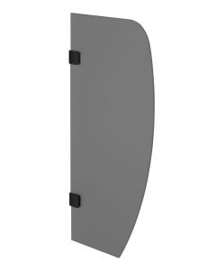Ścianka oddzielająca pisuarowa 80x40 cm, szkło mleczne, czarny 2502-06