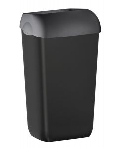 COLORED ścienny kosz na śmieci z pokrywą 23l, ABS, czarny mat A74201NE-1