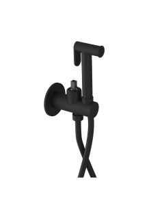 ULTRAMIX korpus podtynkowej baterii bidetowej z prysznicem Stop, okrągły, czarny mat UT013B-1