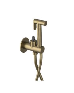 ULTRAMIX korpus podtynkowej baterii bidetowej z prysznicem Stop, okrągły, złoto mat UT013G-1