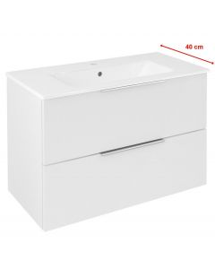 CIRASA szafka pod umywalkę 78x54x39cm, biały połysk CR792-3030