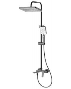 FLERY zestaw prysznicowy z baterią dźwigniową, gun metal FY690GM