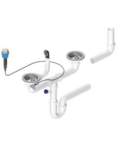 Syfon zlewozmywaka podwójny odpływ 155.129.0