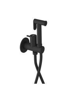 ULTRAMIX bateria podtynkowa do bidetu z prysznicem Stop, okrągły, czarny mat UT013B