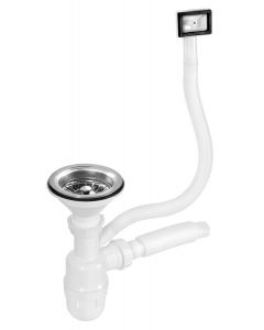 Syfon zlewozmywakowy z piletą, biały NDAQ208