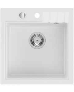 Zlewozmywak granitowy jednokomorowy, 50x52cm, biały GR1041