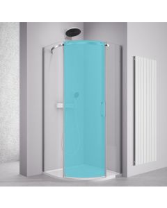 THRON COMPONENT kabina prysznicowa półokrągła 900x900mm, szkło czyste, lewa TL2690BL