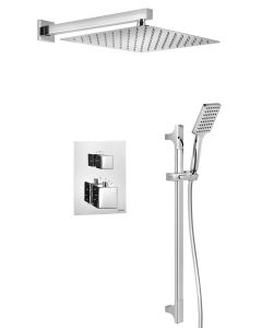 Zestaw prysznicowy z baterią podtynkową, termostat, 2 wyjścia, box podtynkowy, chrom 1102-32-21
