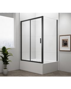 DEEP BLACK kabina prysznicowa 1100x900mm wariant L/P, szkło czyste MD1116B-02