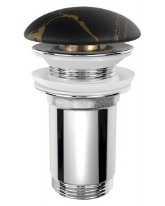 Odpływ umywalkowy 5/4", click-clack, korek ceramiczny, 10-50mm, portoro marmur AR900PT