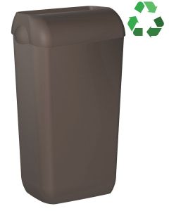ECOLORED ścienny kosz na śmieci z pokrywą 23l, ABS, Soft Touch, brązowy A74020DB