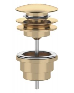 Odpływ umywalkowy, 5/4'', click-clack, duży grzybek, 10-65mm, złoto mat CV100219