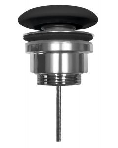 Odplyw umywalkowy, 5/4'', click-clack, korek ceramiczny, 5-65mm, czarny mat 923331