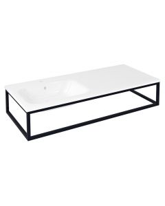 SKA konsola pod umywalkę/blat, 119,7x22x51cm, czarny mat SKA820