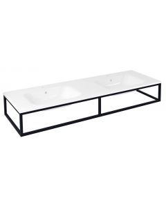 SKA konsola pod umywalkę/blat, 160x22x51cm, czarny mat SKA860