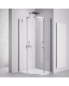 THRON SQUARE kabina prysznicowa półokrągła 900x900mm, szkło czyste, lewa TL2690L-5002