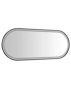 KAIRA lustro owalne z oświetleniem LED 120x50cm, czarny mat KA500