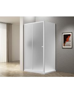 UGGA kabina prysznicowa 1200x900mm, szkło Brick, biały AWS120-02