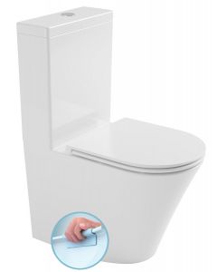 DARIO RIMLESS komplakt WC, odpływ poziomy/pionowy, biały 201.428.4
