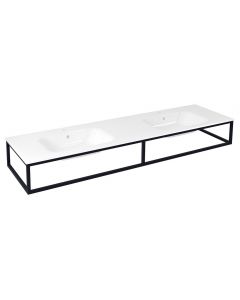 SKA konsola pod umywalkę/blat, 180x22x51cm, czarny mat SKA880