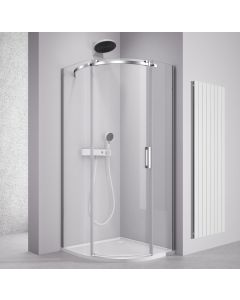 THRON ROUND kabina prysznicowa półokrągła 900x900mm, szkło czyste, lewa TL2690L-5005