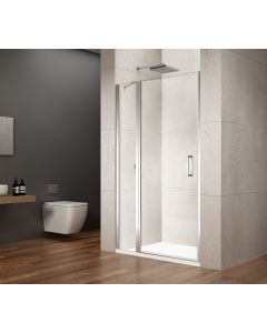 LORO drzwi prysznicowe z częścią stałą 1200 mm, szkło czyste GN4612