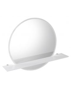 VISO lustro z podświetleniem LED, okrągłe, średnica 80cm, półką, biały mat VS080-01