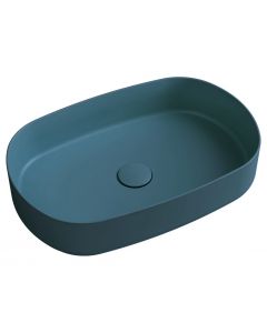 INFINITY OVAL umywalka ceramiczna nablatowa 55x36 cm, Petrol 10NF65055-2P