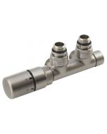 TWIN zestaw przyłączeniowy zespolony termostatyczny, lewy, stal nierdzewna mat CP3525S