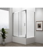 Prostokątna kabina prysznicowa Deep o wymiarach 140 na 75 centymetrów z czystym szkłem Polysan