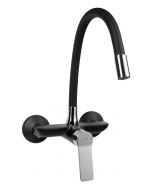 SINTRA bateria ścienna 3/4” z elastyczną wylewką, czarny/chrom SX013-70