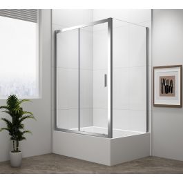 Prostokątna kabina prysznicowa Deep o wymiarach 120 na 90 centymetrów z czystym szkłem Polysan