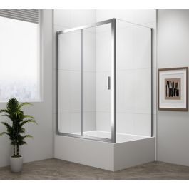 Prostokątna kabina prysznicowa Deep o wymiarach 140 na 75 centymetrów z czystym szkłem Polysan