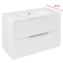 CIRASA szafka pod umywalkę 78x54x39cm, biały połysk CR792-3030