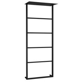 SKA ścienny wieszak na ręczniki z półką 454x1184x252mm, czarny mat SKA701