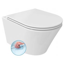 PACO SHORT WC wiszące, Rimless, 36x47,5cm, biały PZ1012SH