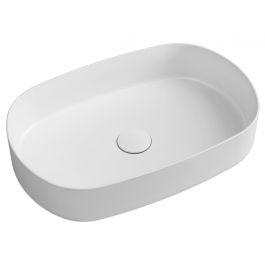 INFINITY OVAL umywalka ceramiczna nablatowa 55x36 cm, biały mat 10NF65055-2L