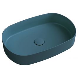 INFINITY OVAL umywalka ceramiczna nablatowa 55x36 cm, Petrol 10NF65055-2P